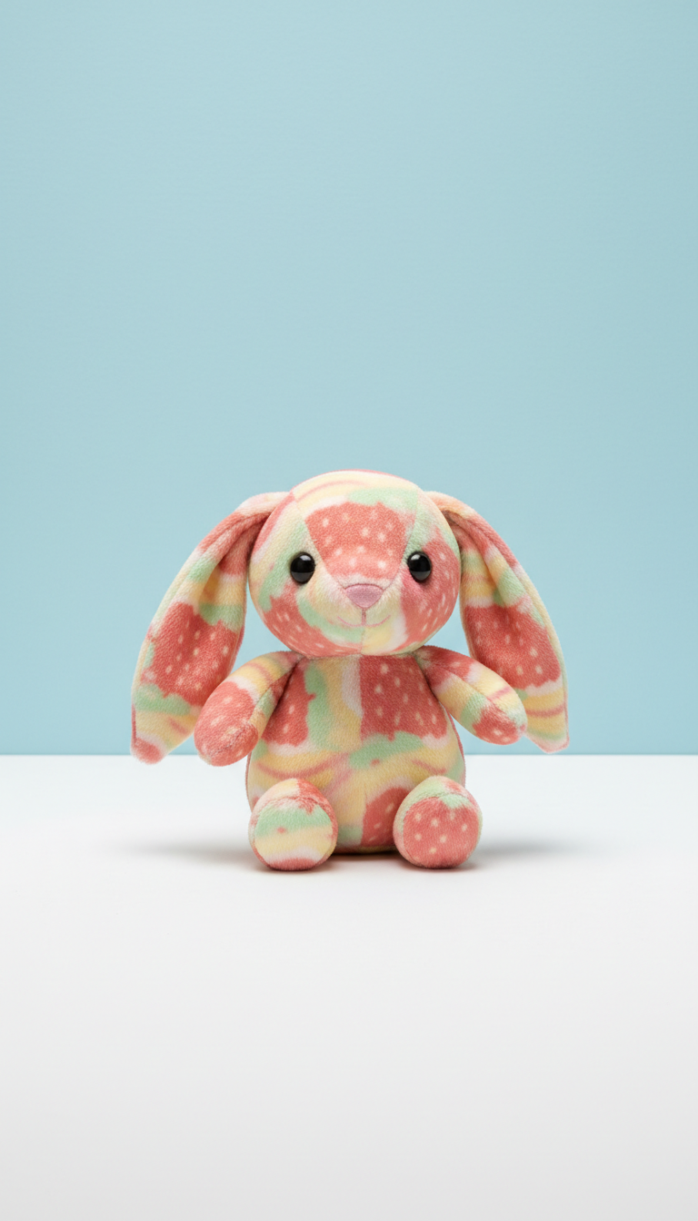 Strawberry Twist Plush Bunny Toy