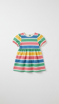 Rainbow Cotton Dress With Pockets