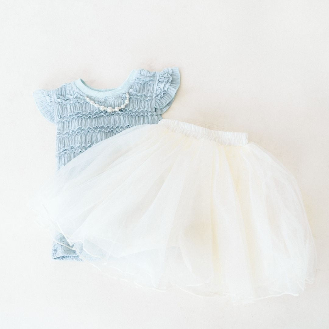 Nova's Blue Pearl Ruffle Outfit – Child