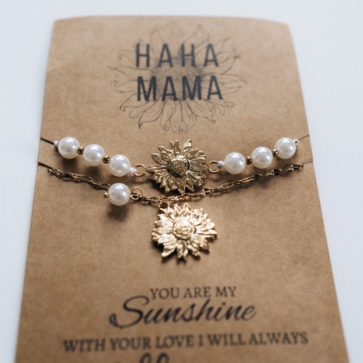 Mommy and Me Sunflower Necklace & Bracelet Set