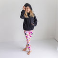 Dark Gray Check Hoodie Set