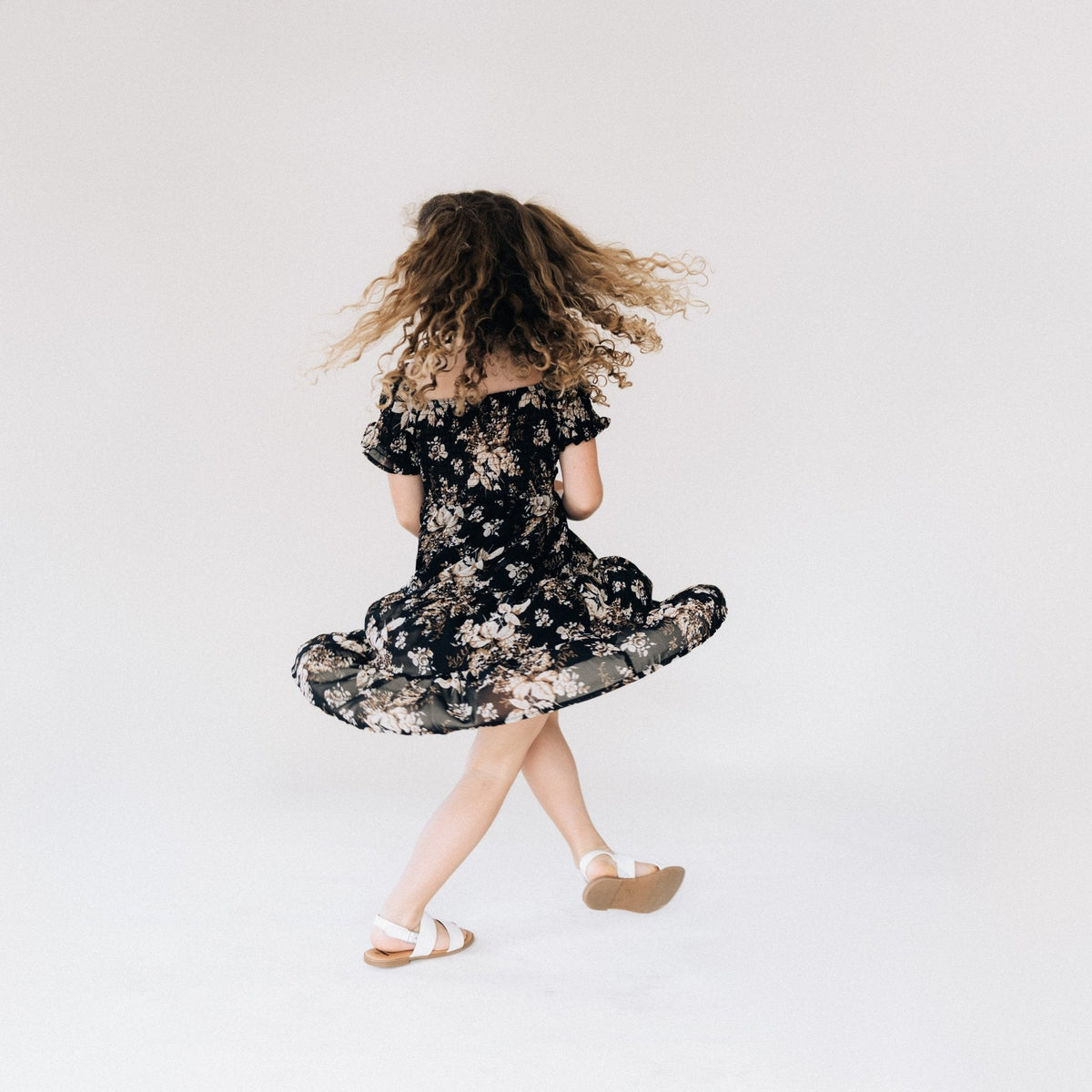 Nova's Midnight Garden Floral Dress – Child