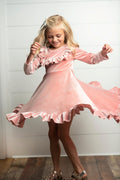Nova’s Pink Velvet Party Dress – Girls