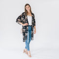 Nova's Midnight Garden Floral Duster – Women
