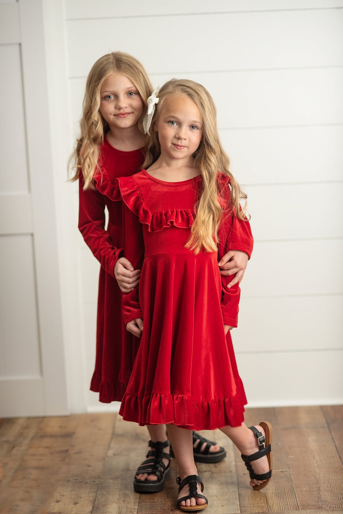 Nova's Red Velvet Christmas Dress