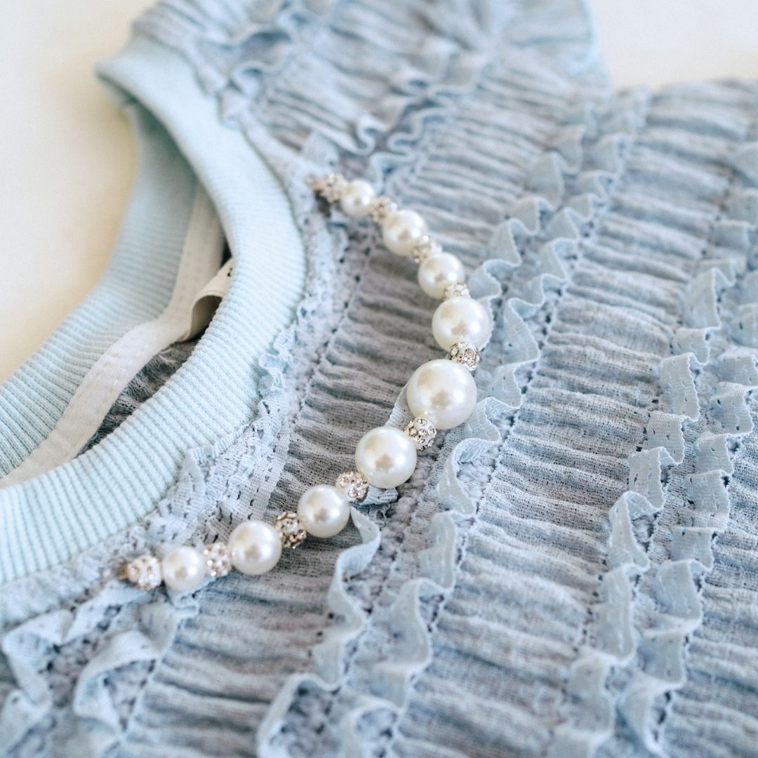 Nova's Blue Pearl Ruffle Outfit – Child