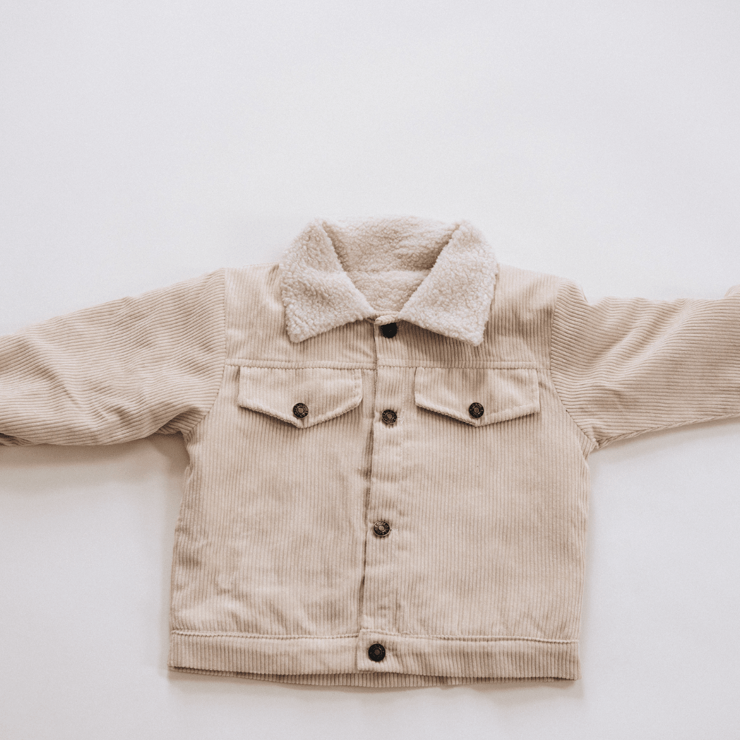 Nova's Sherpa-Collar Bone Corduroy Jacket – Kids