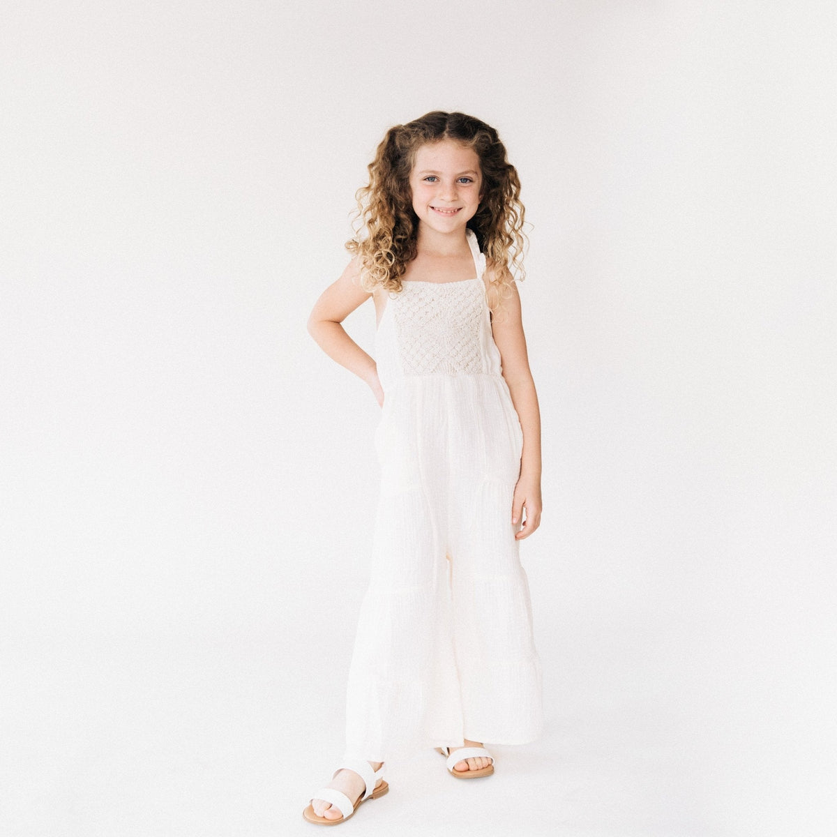 Nova's Coastal Romance Crochet Jumpsuit – Child