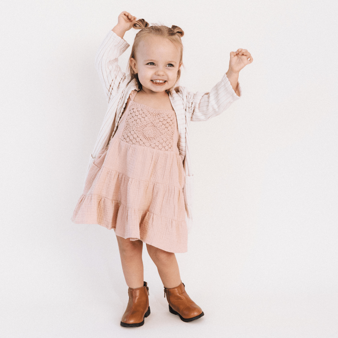 Nova's Classic Button-Down Cardigan – Child