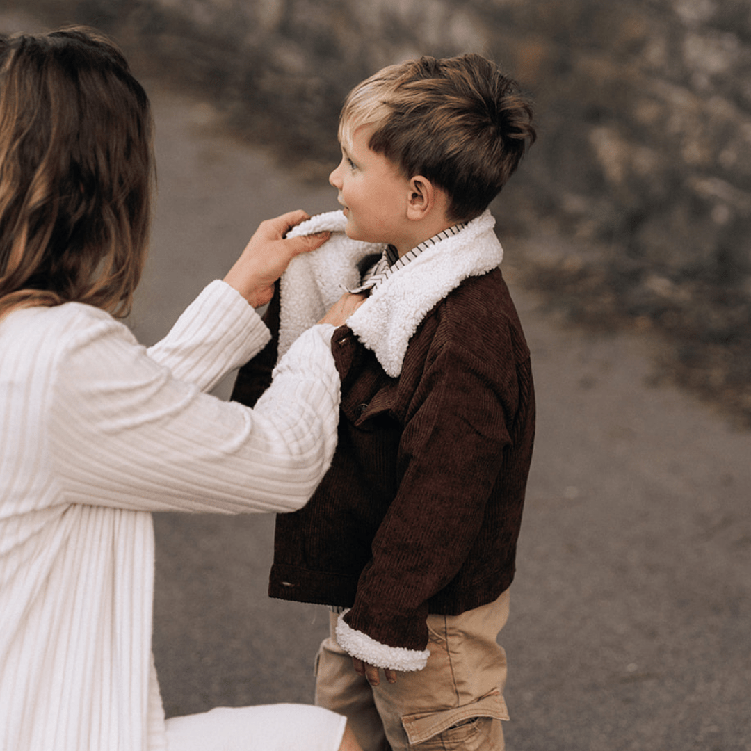 Nova's Cocoa Classic Sherpa Corduroy Jacket – Child