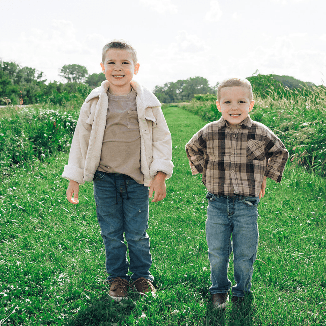 Nova's Sherpa-Collar Bone Corduroy Jacket – Kids