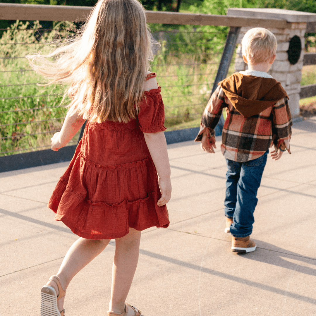 Nova’s Cozy Harvest Smocked Maxi Dress – Child