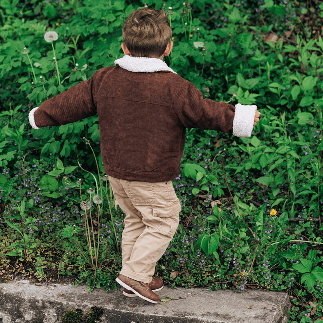 Nova's Cocoa Classic Sherpa Corduroy Jacket – Child