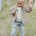 Nova’s Rustic Edge Brown Denim Jacket – Infant