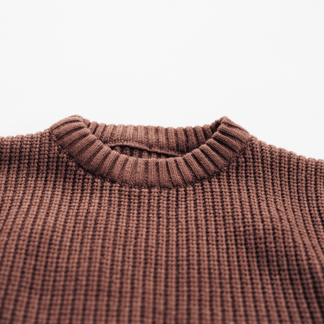 Nova's Cocoa Cozy Knit Pullover Sweater – Child