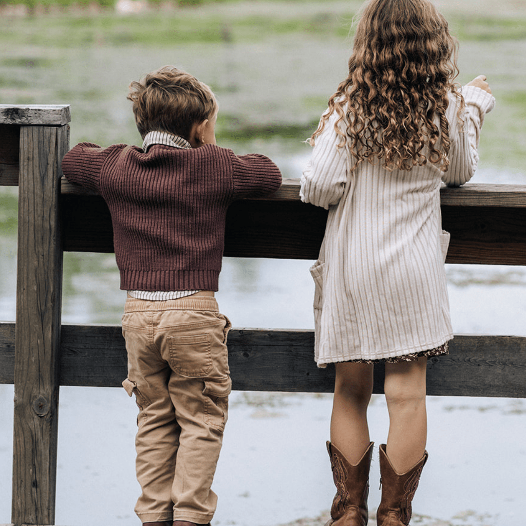 Nova's Cocoa Cozy Knit Pullover Sweater – Child