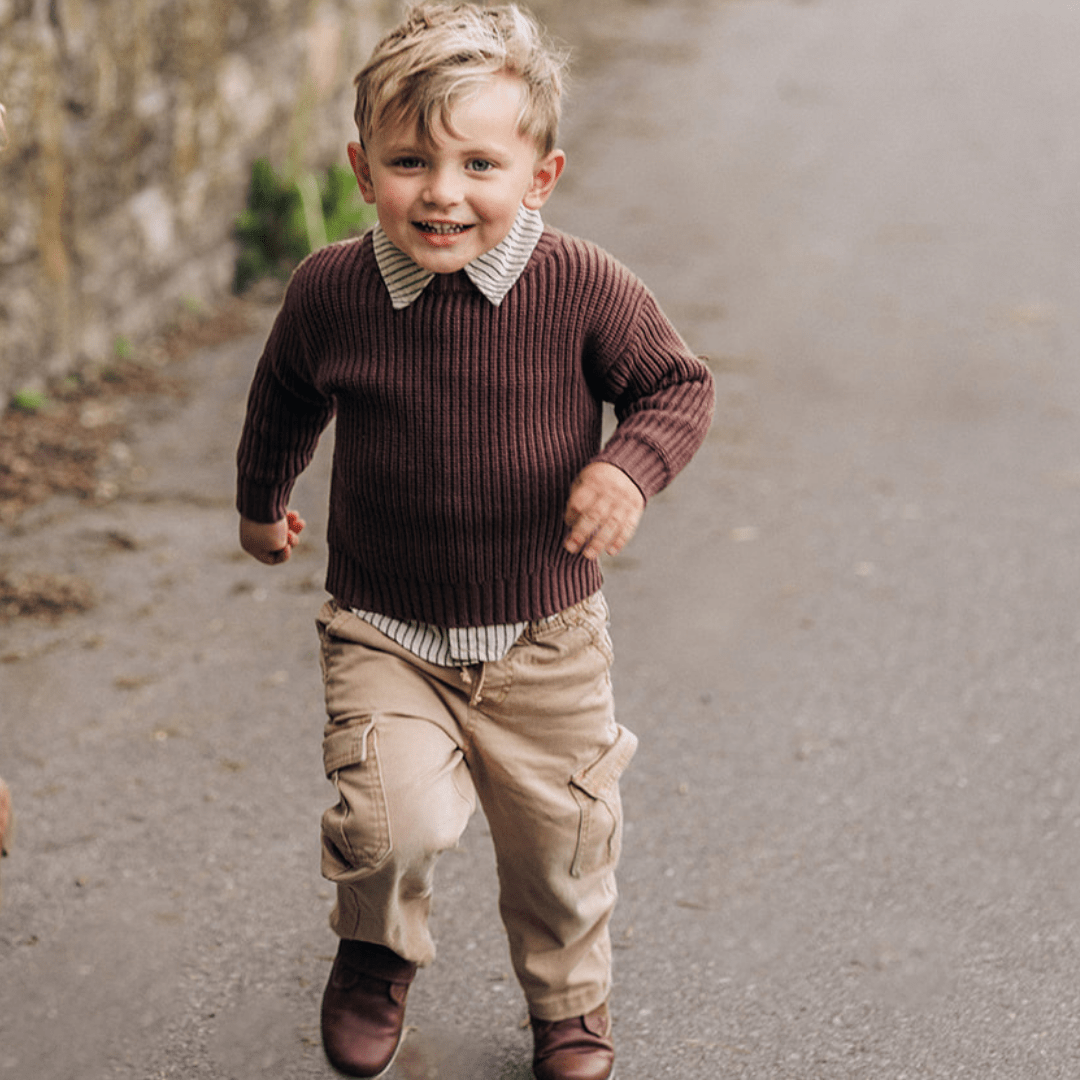 Nova's Cocoa Cozy Knit Pullover Sweater – Child