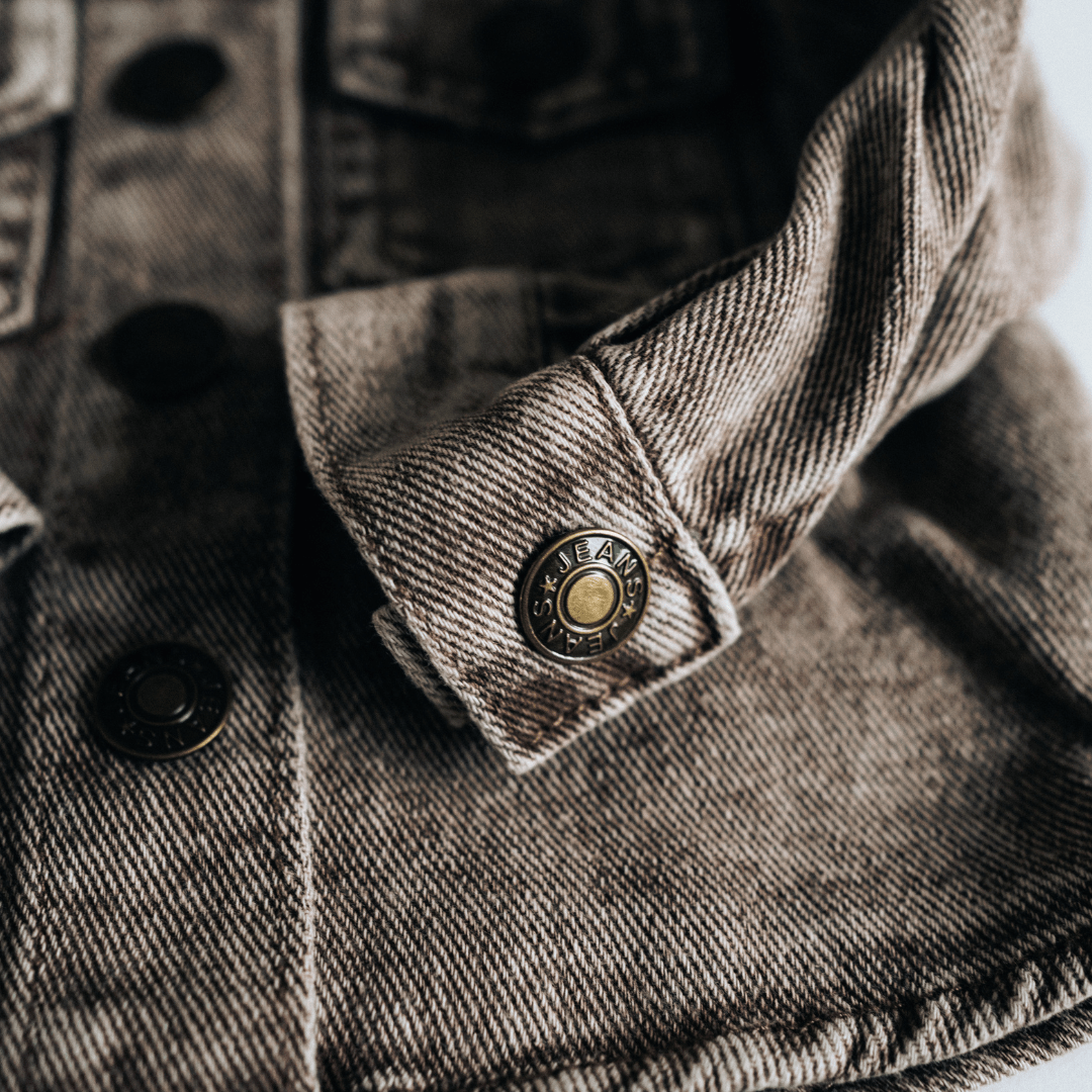 Nova’s Rustic Edge Brown Denim Jacket – Child