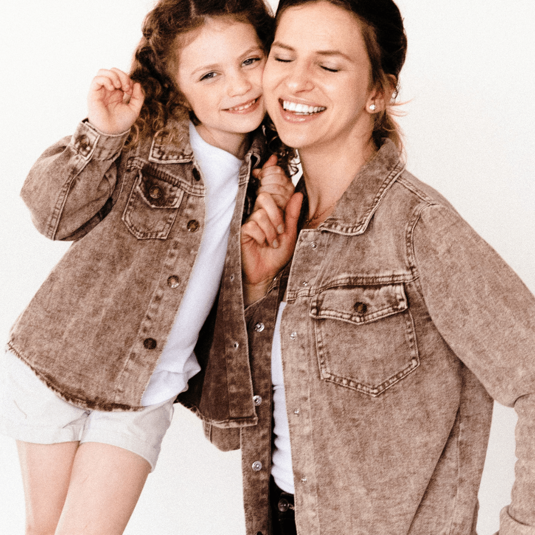Nova’s Rustic Edge Brown Denim Jacket – Child