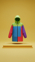 Color Pop Raincoat With Snap Hood