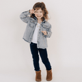 Nova's Blue Raw-Hem Denim Jacket – Child
