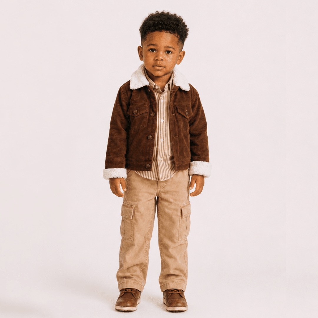 Nova's Cocoa Classic Sherpa Corduroy Jacket – Child