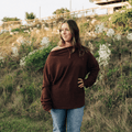 Nova's Cocoa Cozy Wide-Collar Knit Sweater – Women