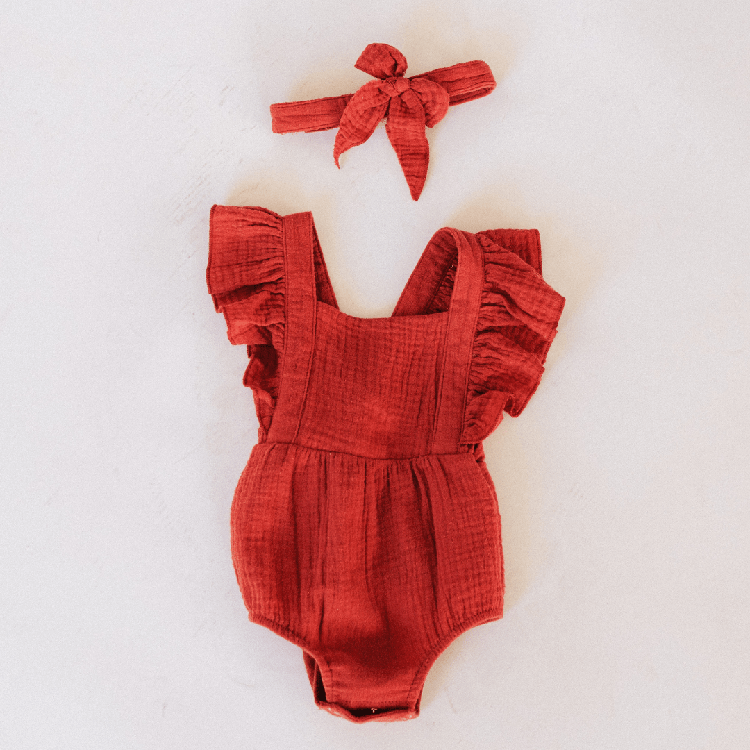 Nova’s Cozy Harvest Copper Onesie – Infant