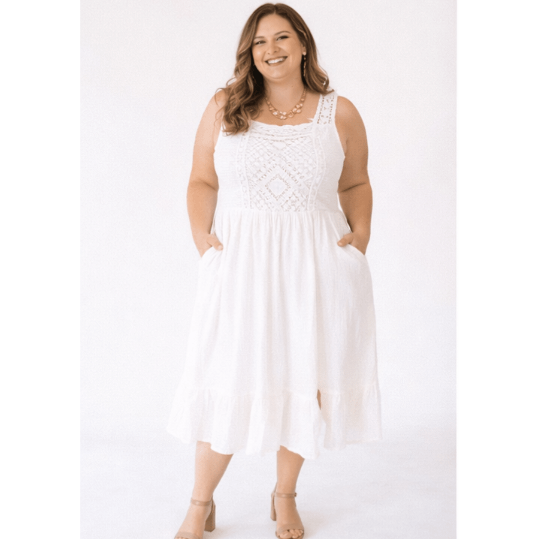 Nova's Coastal Romance Crochet Maxi Dress – Women