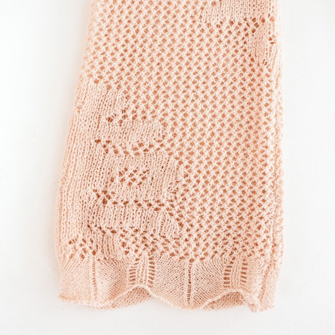 Nova's Blush Bloom Crochet Bell-Sleeve Cardigan – Infant