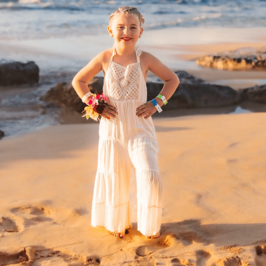 Nova's Coastal Romance Crochet Jumpsuit – Child