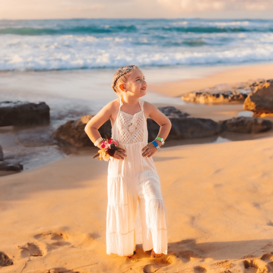 Nova's Coastal Romance Crochet Jumpsuit – Child