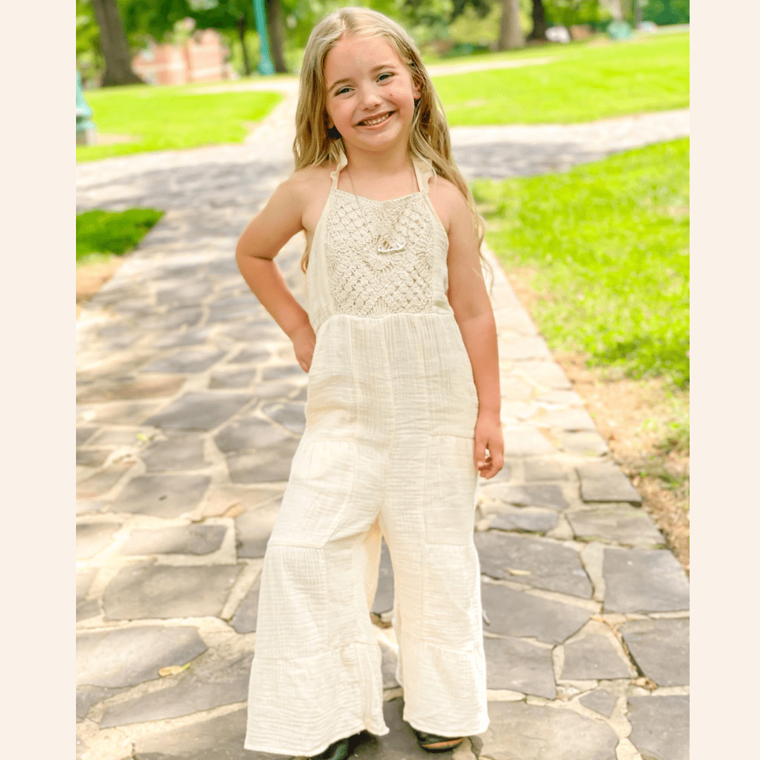 Nova's Coastal Romance Crochet Jumpsuit – Child