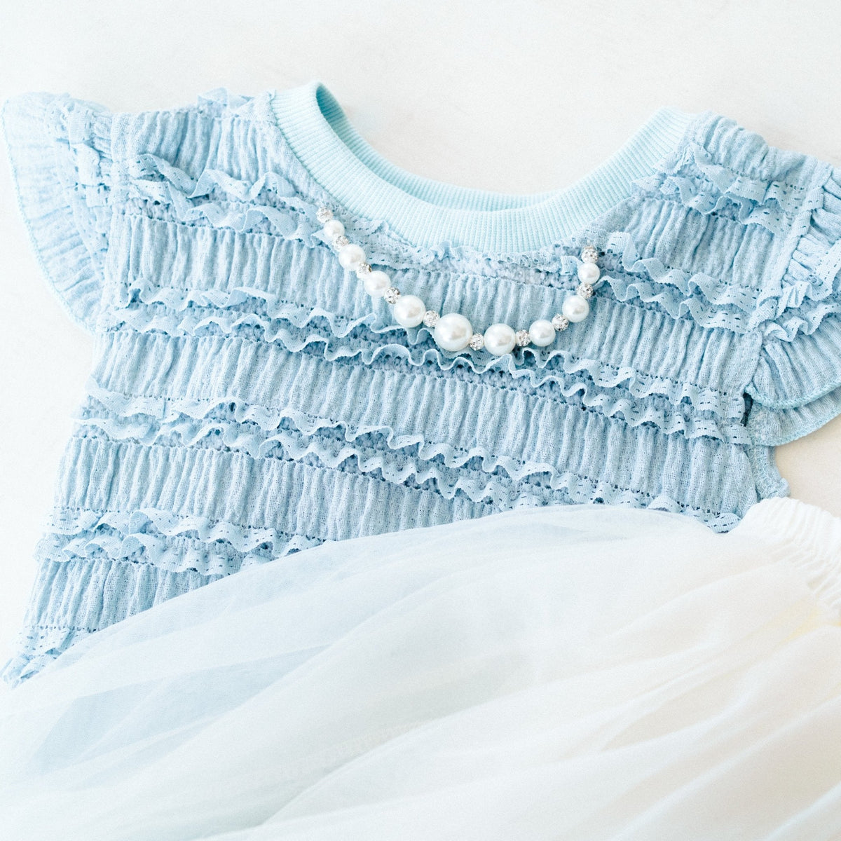 Nova's Blue Pearl Ruffle Outfit – Child