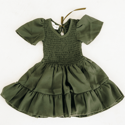 Green Chiffon Onesie Dress - Infant