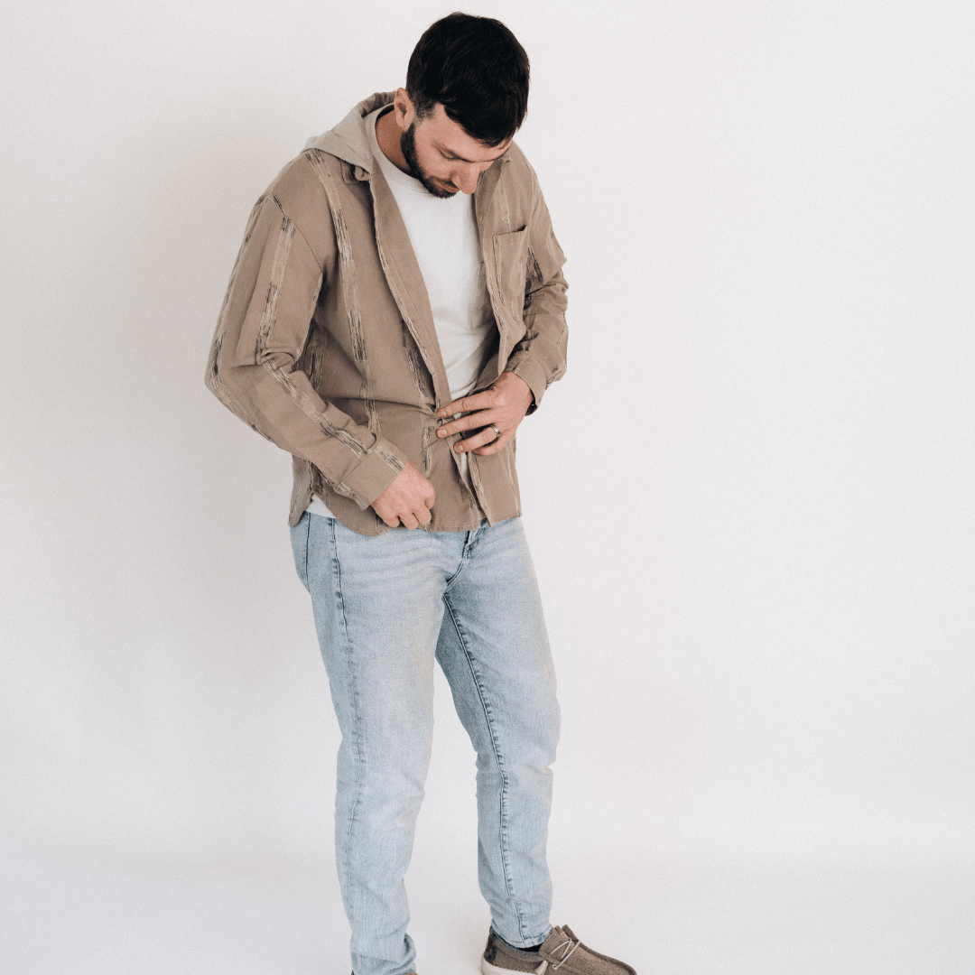 Nova's Rustic Charm Hooded Embroidered Shirt – Adult