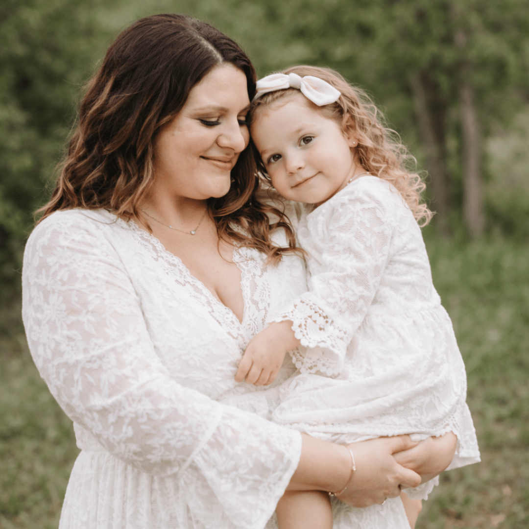 Ivory Lace Mommy & Me Dresses