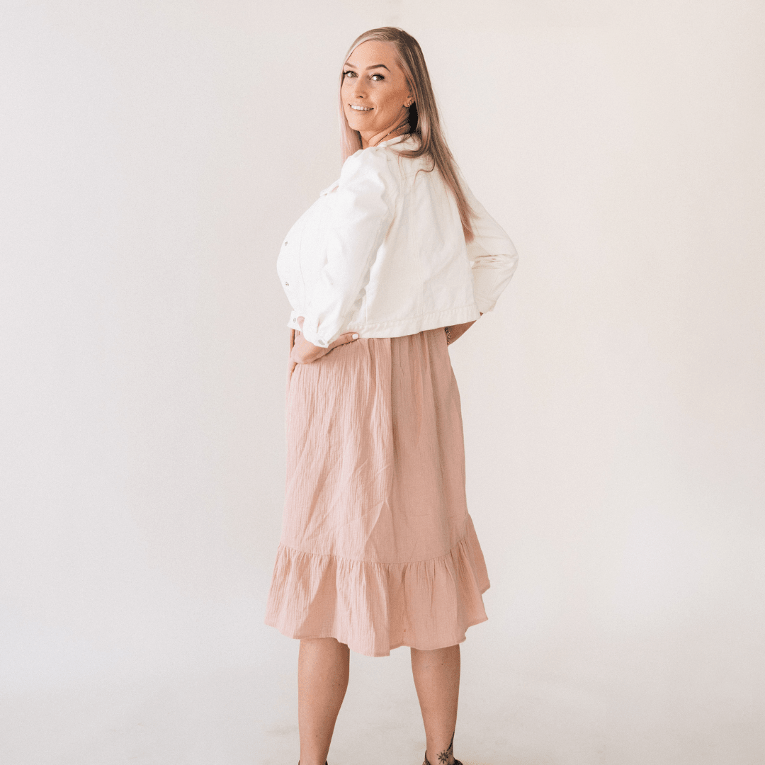 Nova's Blush Bloom Crochet Dress – Women ✨