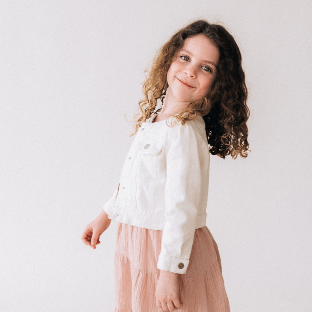 Nova's Blush Bloom Crochet Dress – Child ✨