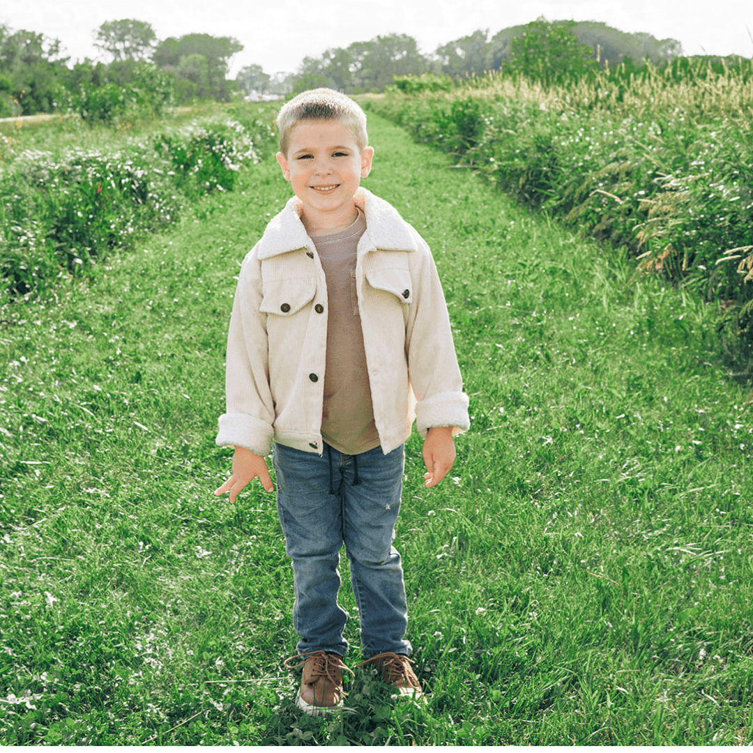 Nova's Sherpa-Collar Bone Corduroy Jacket – Kids
