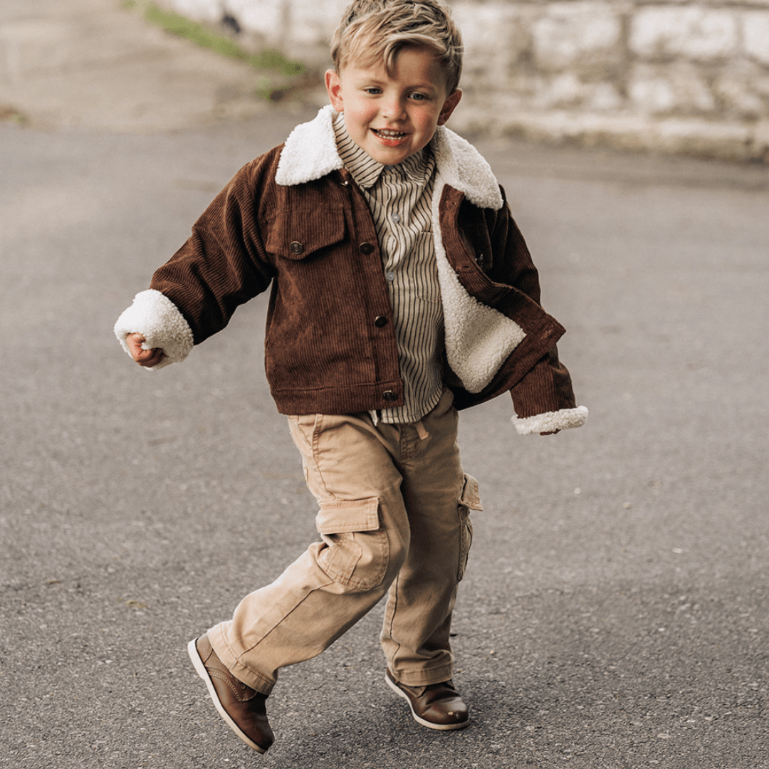 Nova's Cocoa Classic Sherpa Corduroy Jacket – Child
