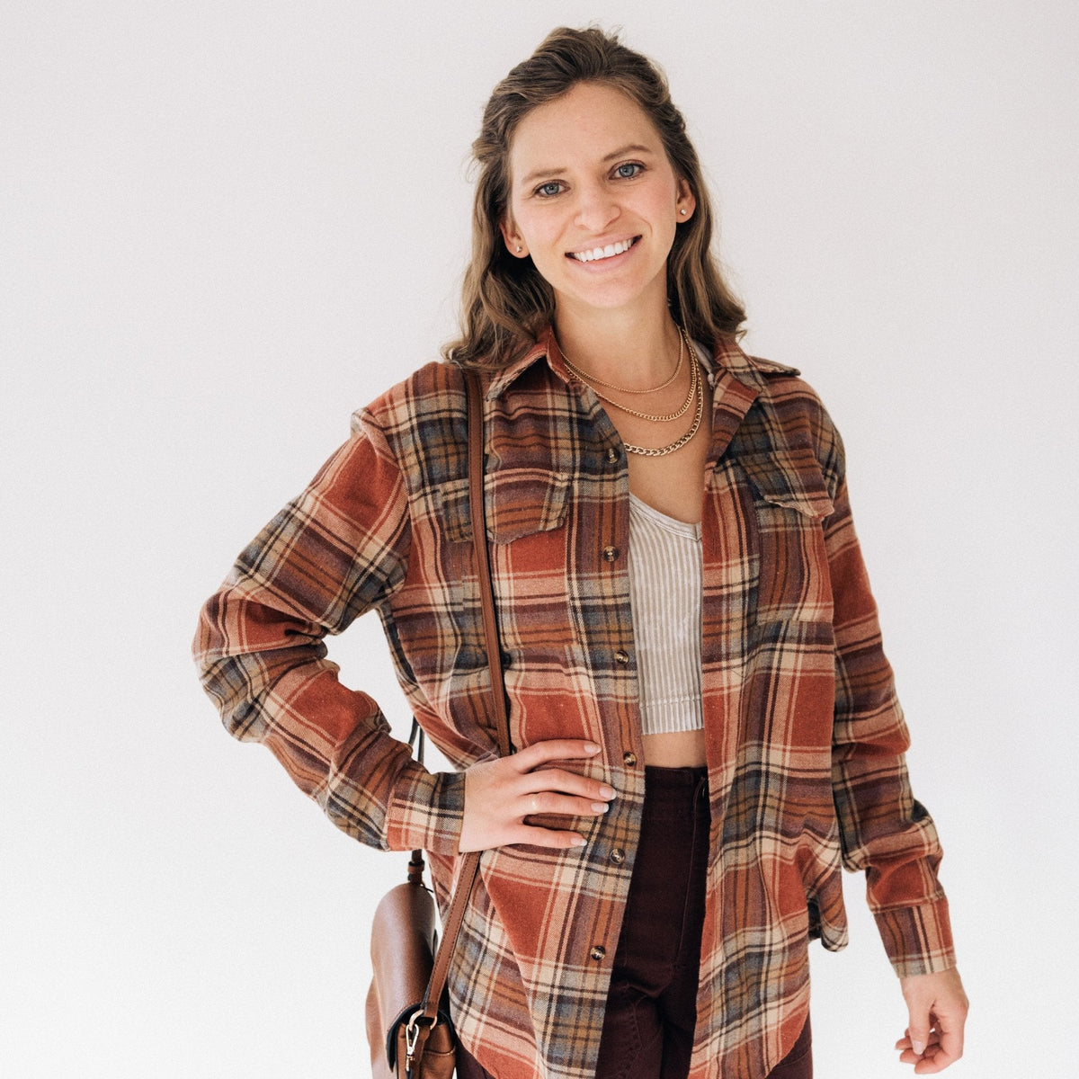 Nova’s Cozy Harvest Lightweight Plaid Flannel – Adult
