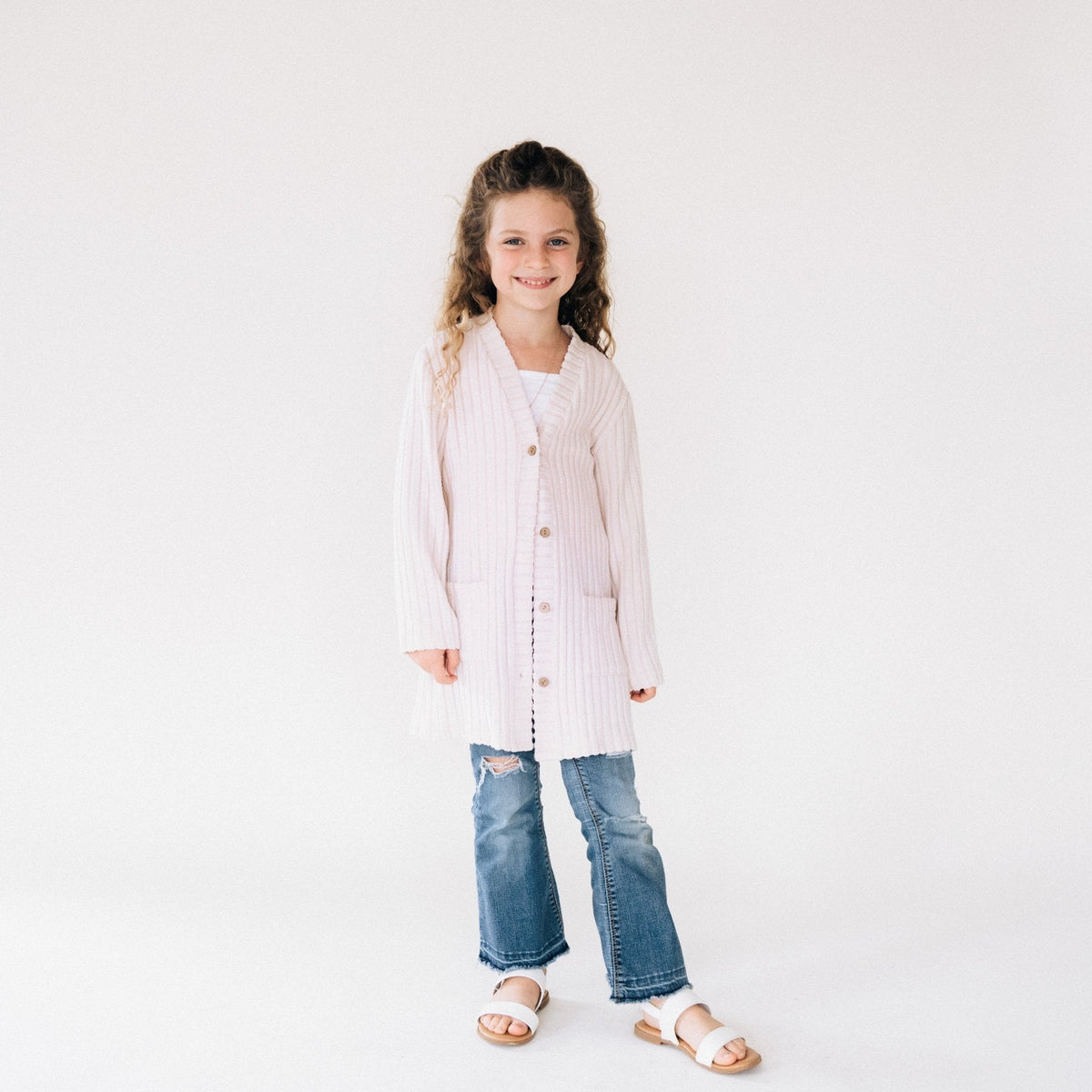 Nova's Classic Button-Down Cardigan – Child