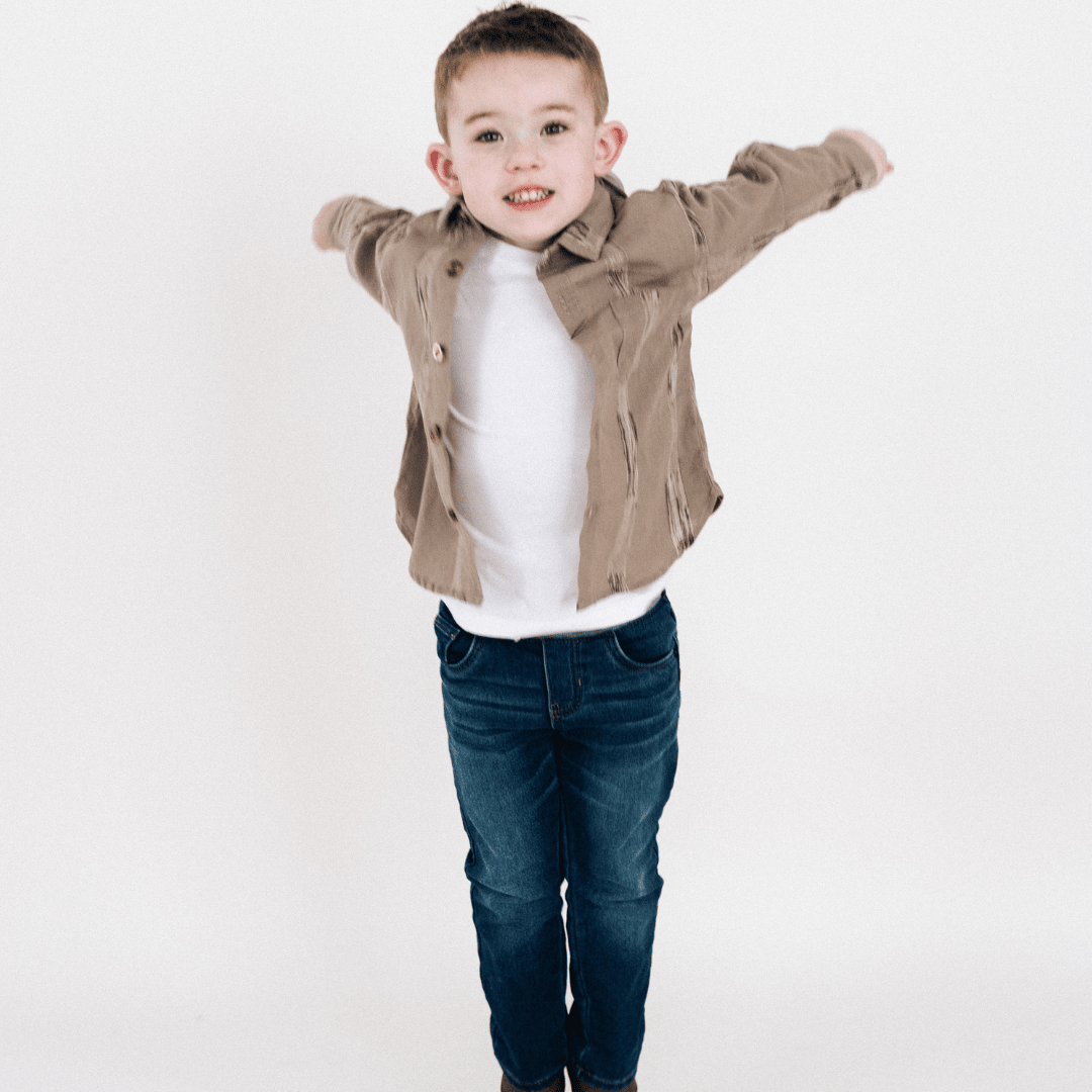 Nova's Rustic Charm Hooded Embroidered Shirt – Child
