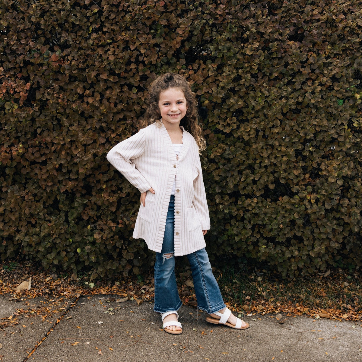 Nova's Classic Button-Down Cardigan – Child