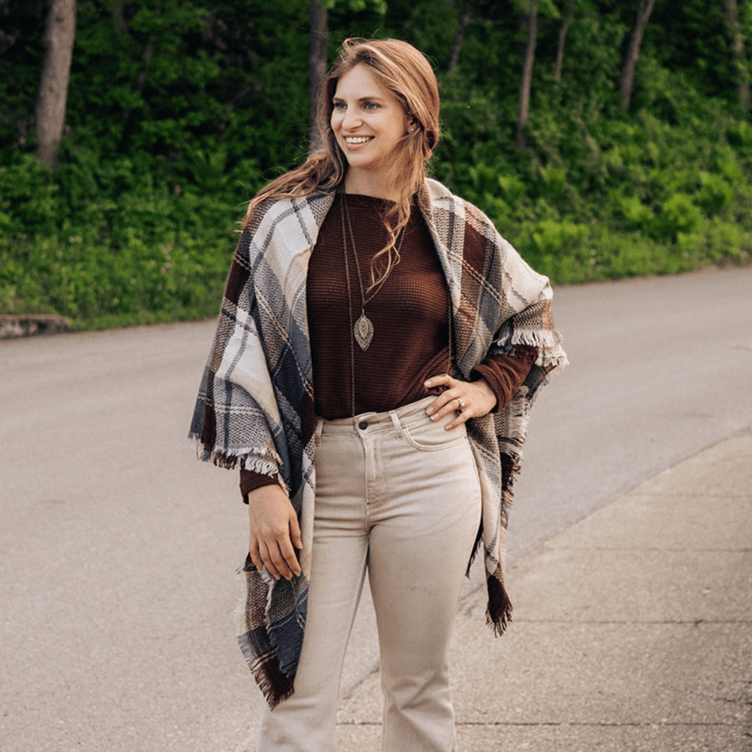 Nova's Cocoa Cozy Wide-Collar Knit Sweater – Women